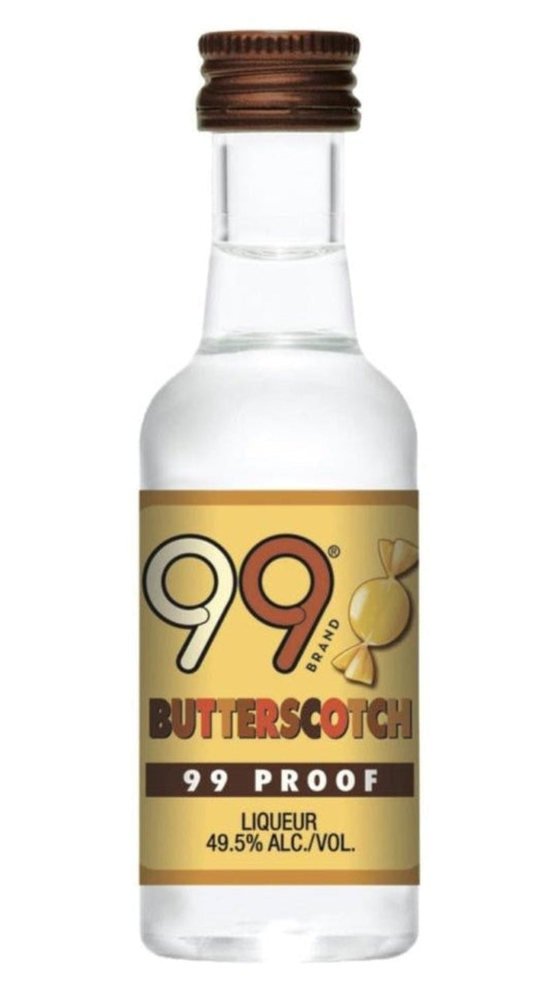 99 Brand Butterscotch Schnapps Liqueur 50ML 12PK
