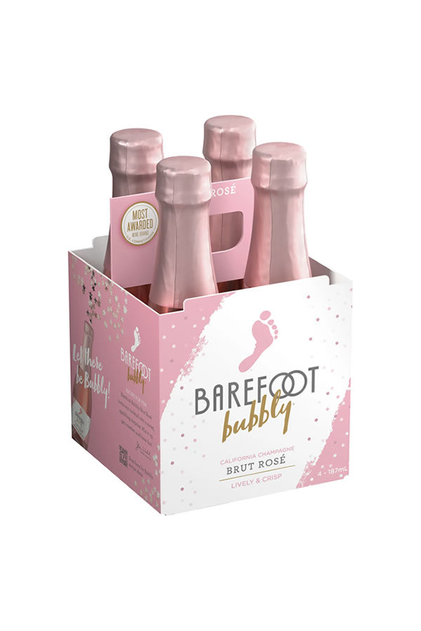 Barefoot-Bubbly-Brut-Rose-4PK 187ML