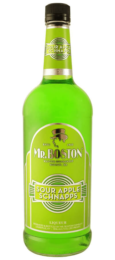 Mr. Boston Sour Apple Schnapps 750ML