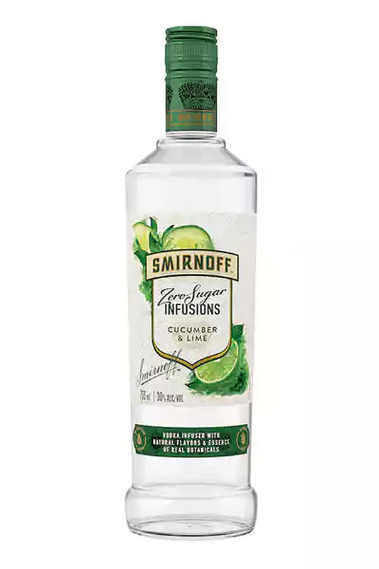 Smirnoff Zero Sugar Infusions Cucumber &amp; Lime 750ML