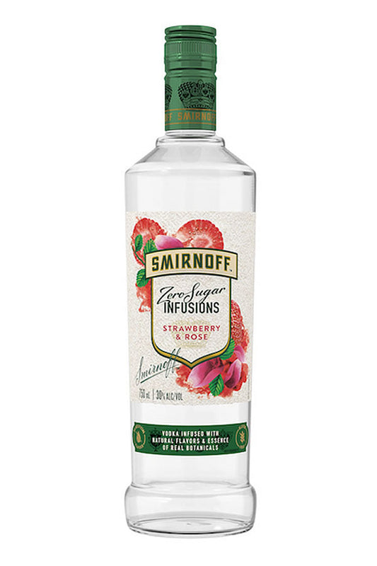 Smirnoff Zero Sugar Infusions Strawberry &amp; Rose 750ML